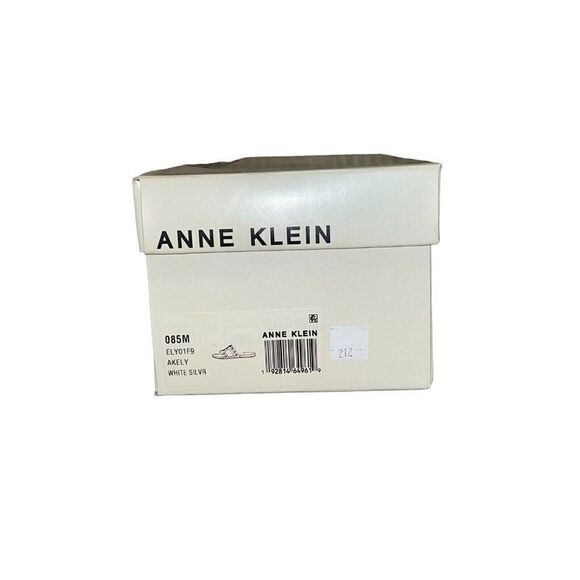 Anne Klein Womens Ely Sandals Iflex Faux Leather White Silver Studs 8.5M New - Picture 10 of 10